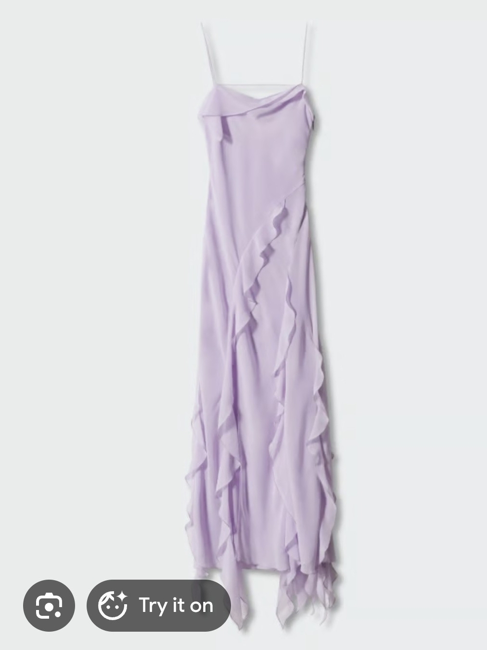 Mango Lilac Ruffle Slip Dress - Picture 7 of 7